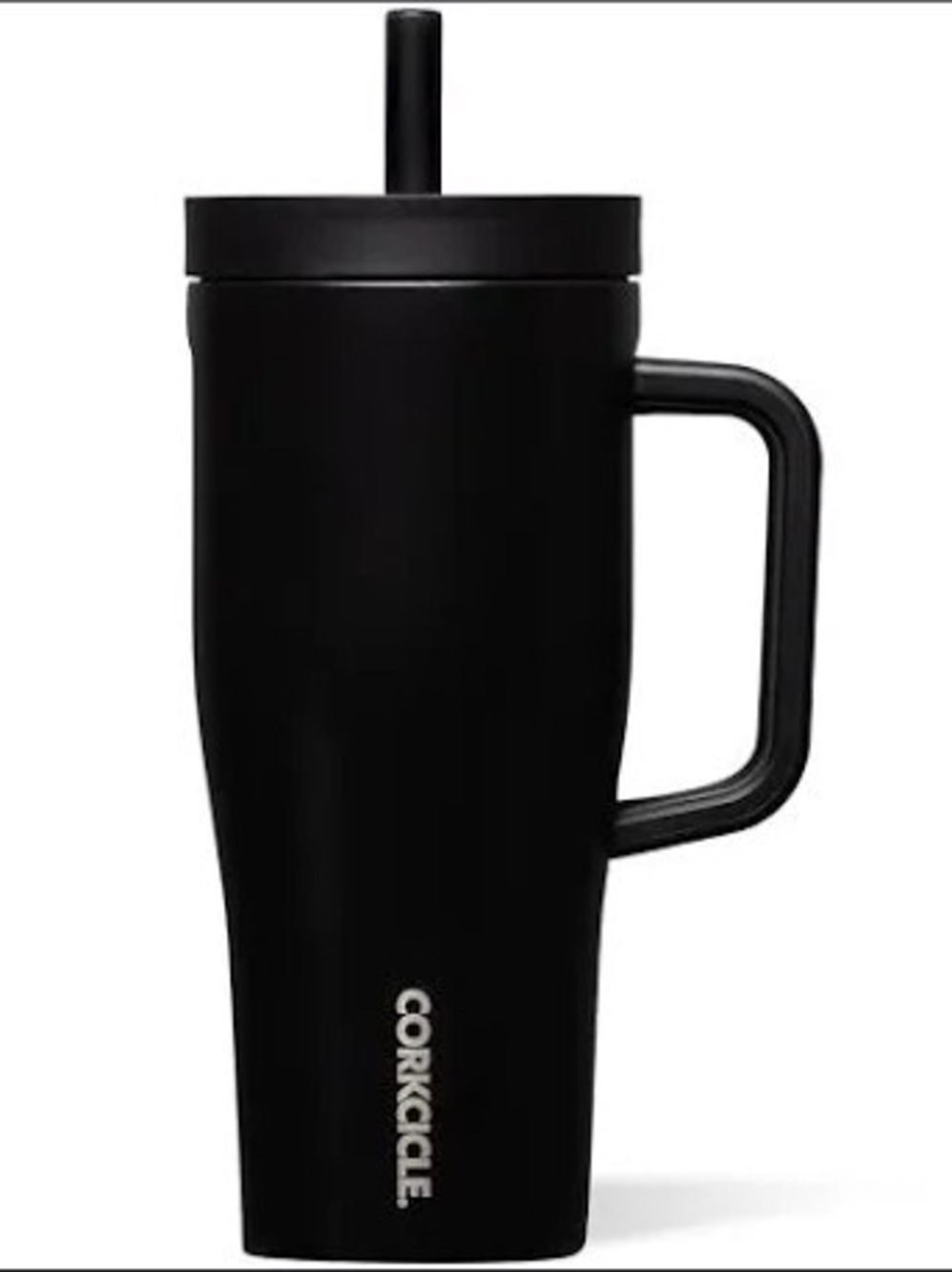 NWOT Corkcicle Black Travel Mug with Handle